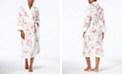 Charter Club Petite Long Printed Contrast Robe, Created for Macy's